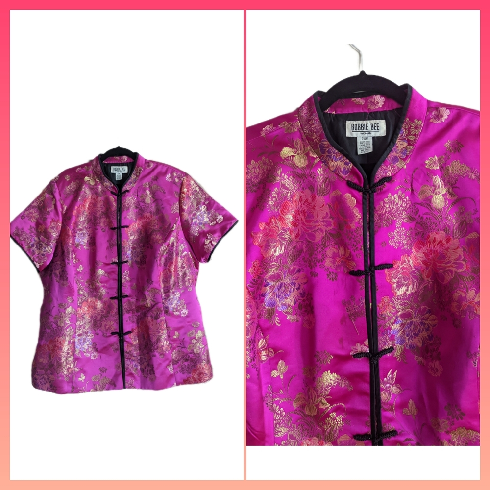 Pink Vietnamese Asian blouse